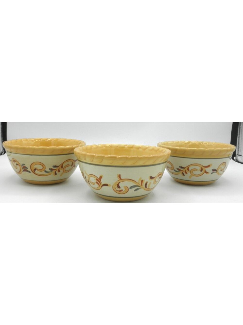 Sienna by Artimino 5 Inch Fruit/Dessert Bowls Set of 3 Pattern Code: AIOSIE